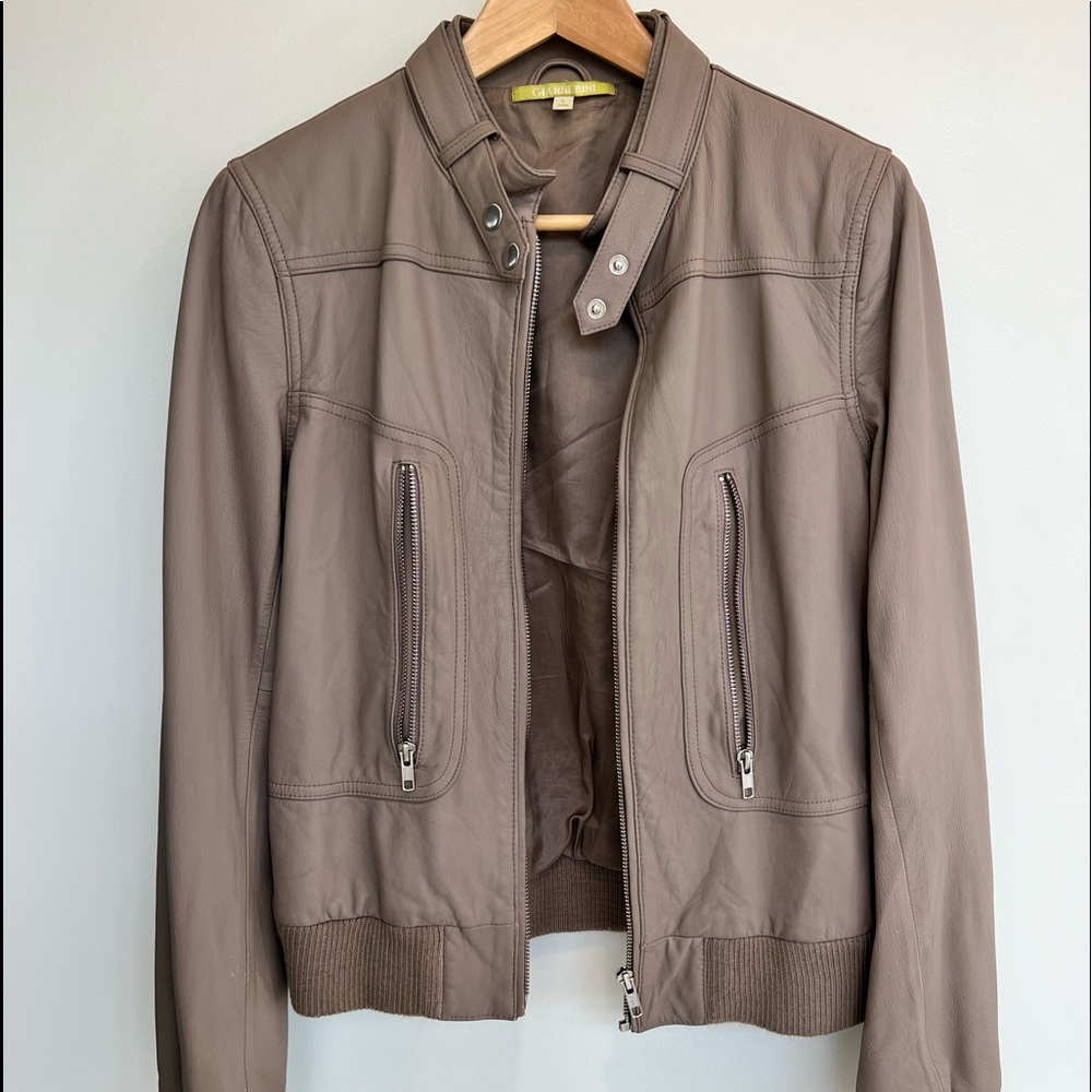 Gianni Bini leather bomber jacket